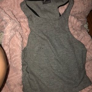 Striped Ribbed Crop Top